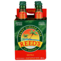 REED'S Ginger Beer Bottles - 12 Fluid Ounce - 4 Count