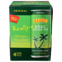 REEDS Soda Ginger Ale - 12 Fluid Ounce - 4 Count