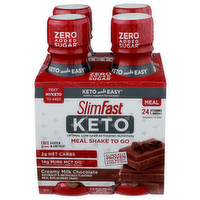 Slimfast Creamy Milk Chocolate Meal Shake To Go - 11 Fluid Ounce - 4 Count