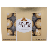 Ferrero Rocher Fine Hazelnut Chocolates - 5.3 Ounce