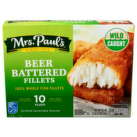 Mrs. Paul's Beer Battered Fillets - 1.91 Ounce - 10 Count