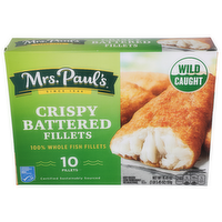 Mrs. Paul's Crispy Battered Fillets - 1.945 Ounce - 10 Count