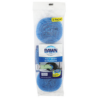 Dawn Sponges & Scrubbers Ultra Poly Mesh - 3 Count