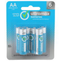 Simply Done Ultramax Alkaline AA Batteries - 6 Count