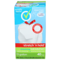 Simply Done Clean Fresh Scent Drawstring Tall Kitchen - 13 Gallon - 40 Count