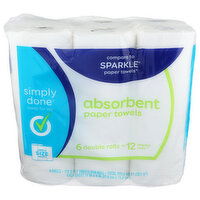 Simply Done Absorbent Paper Towels - 50.417 Square foot - 6 Count