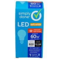 Simply Done  A19 60W LED Soft White Frosted Bulbs - 1 Count