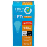 Simply Done  A21 100W LED Soft White Frosted Bulbs - 1 Count