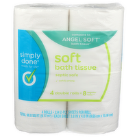 Simply Done Bath Tissue, Soft, Double Rolls, 2-Ply