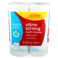 Simply Done Ultra-Strong Bath Tissue - 26.217 Square foot - 6 Count