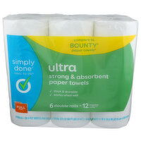 Simply Done Ultra Strong & Absorbent Paper Towels - 45.192 Square foot - 6 Count
