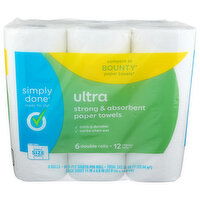 Simply Done Ultra Strong & Absorbent Paper Towels - 40.562 Square foot - 6 Count