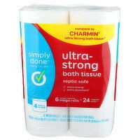 Simply Done Ultra Strong Bath Tissue - 23.833 Square foot - 6 Count