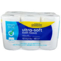 Simply Done Ultra Soft Bath Tissue - 24.267 Square foot - 12 Count
