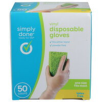 Simply Done Glove Vinyl Disposable - 50 Count