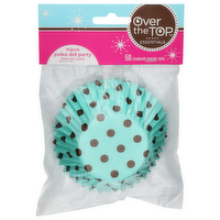 OVER THE TOP ESSENTIALS Aqua Polka Dot Party Baking Cups - 50 Count