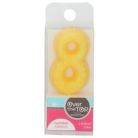 Over The Top Essentials Number 8 Yellow Candles - 1 Each