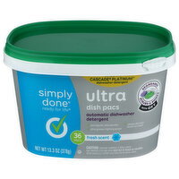 Simply Done Fresh Automatic Dishwasher Detergent Ultra Dish Pacs - 0.369 Ounce - 36 Count