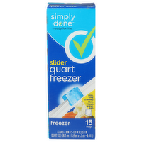 Simply Done Slider Quart Freezer Bags - 15 Count