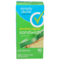 Simply Done Double Zipper Sandwich - 90 Count