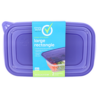 Simply Done Large Rectangle - 38 Fluid Ounce - 2 Count