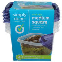 Simply Done Sd Plastic Stor Cntnr Square - 4 Count