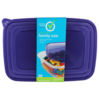 Simply Done Family Size Plastic Container - 2 Count
