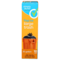 Simply Done Flap Tie Large Trash - 30 Gallon - 10 Count