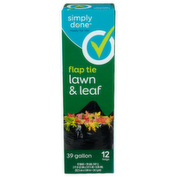 Simply Done Lawn & Leaf Flap Tie - 39 Gallon - 12 Count