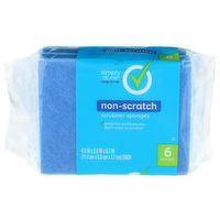 Simply Done Non-Scratch Scrubber Sponges - 6 Count