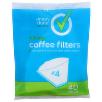 Simply Done Coffee Filters - 40 Count