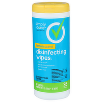 Simply Done Lemon Scent Disinfecting Wipes - 0.2 Ounce - 35 Count