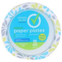 Simply Done Designer Paper Plates - 45 Count