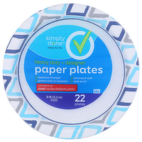 Simply Done Paper Plates - 22 Count