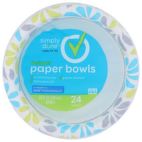 Simply Done Designer Paper Bowls - 20 Fluid Ounce - 24 Count