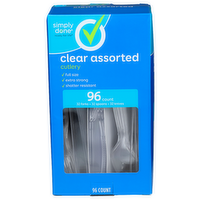 Simply Done Clear Assorted Cutlery - 96 Count