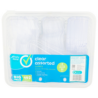 Simply Done Big Pack Clear Assorted Cutlery - 192 Count