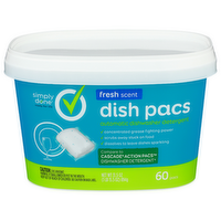 Simply Done Fresh Automatic Dishwasher Detergent Dish Pacs - 0.525 Ounce - 60 Count