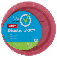 Simply Done Party Plastic Plates - 22 Count