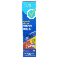 Simply Done Double Zipper Gallon Freezer - 28 Count