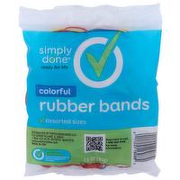 Simply Done Colorful Rubber Bands - 1.5 Ounce