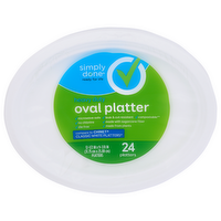Simply Done Heavy Duty Oval Platter - 24 Count