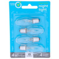 Simply Done Night Light Clear Bulb - 4 Count