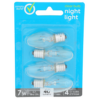 Simply Done Night Light Clear Bulb - 4 Count