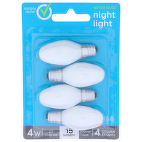 Simply Done Night Light White Bulb - 4 Count