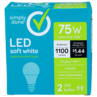 Simply Done Led Soft White Replacement Bulb - 2 Count