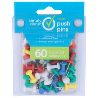 Simply Done Assorted Color Pins - 60 Count