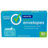 Simply Done Security Self-Seal Envelopes - 80 Count