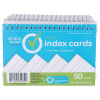 Simply Done Ruled Index Cards - 50 Count