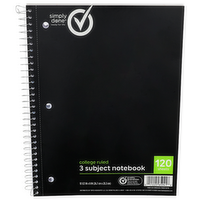 Simply Done College Ruled 3 Subject Notebook - 1 Each